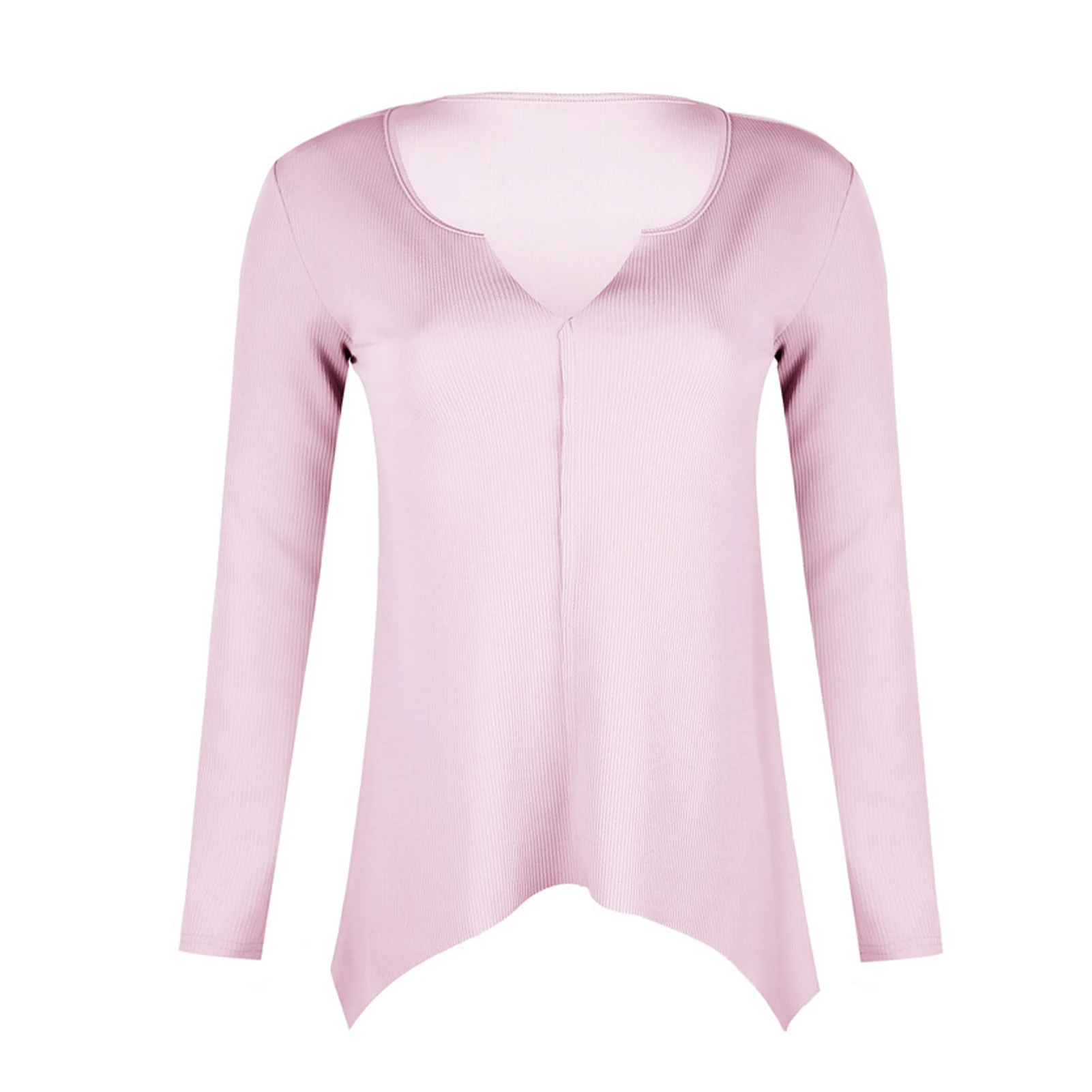 

Осенне-зимние топы, однотонный Повседневный пуловер, женский свитер, мягкий Асимметричный джемпер с длинным рукавом и V-образным вырезом, эл...