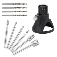 rotary tools dedicated locator 11 pcs electric drill engraver grinder rotary power tool woodworking milling cutter set tools