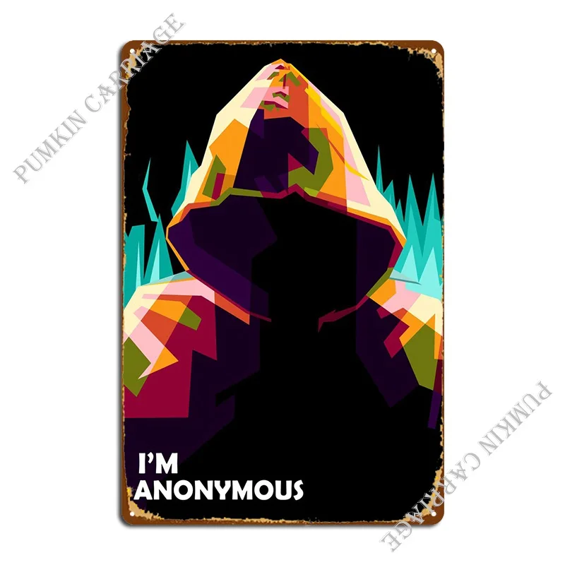 

Anonymous Vendetta Metal Plaque Poster Personalized Classic Club Wall Plaque Garage Tin Sign Poster