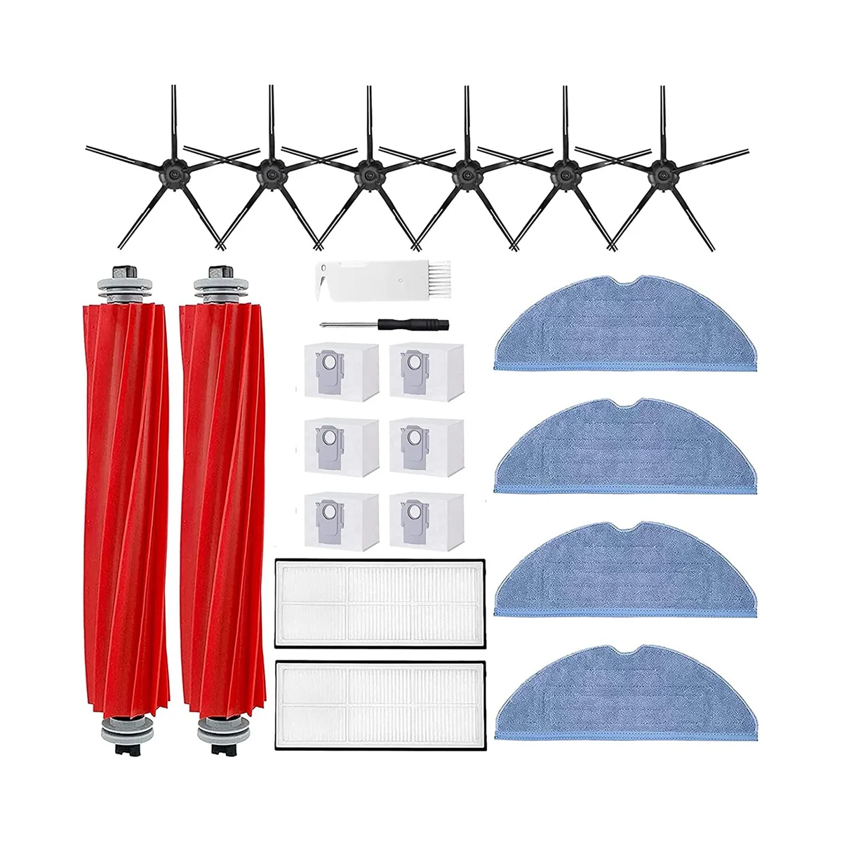 

Набор аксессуаров для пылесоса Roborock S7 Pro Ultra/S7 MaxV Ultra, основная щетка, фильтры НЕРА, пылевые мешки, насадка на швабру