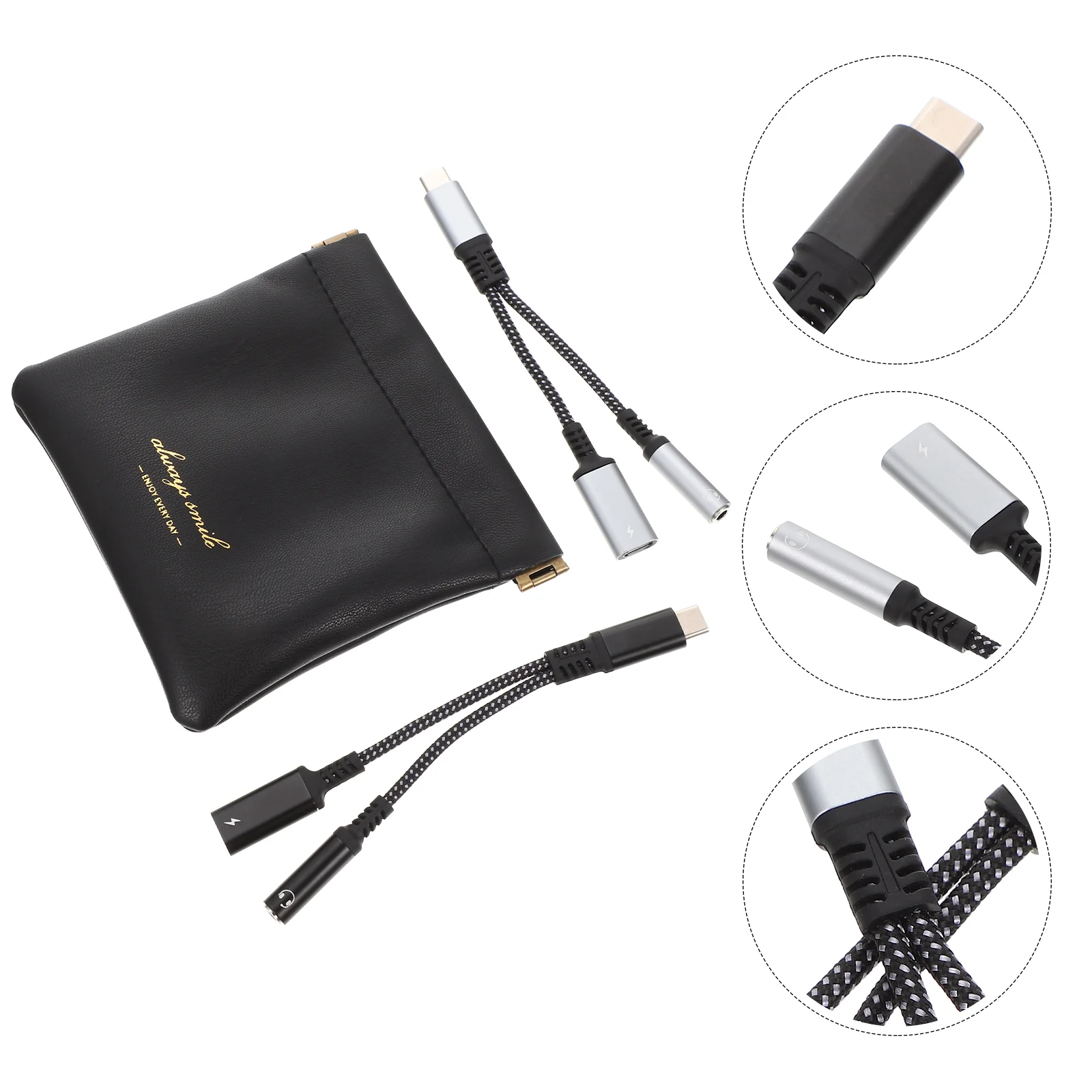 

Adapterusb 5Mmheadphone Klinke Audio Aux Type Jack Aufladen Kopfhörer Schwarz 5