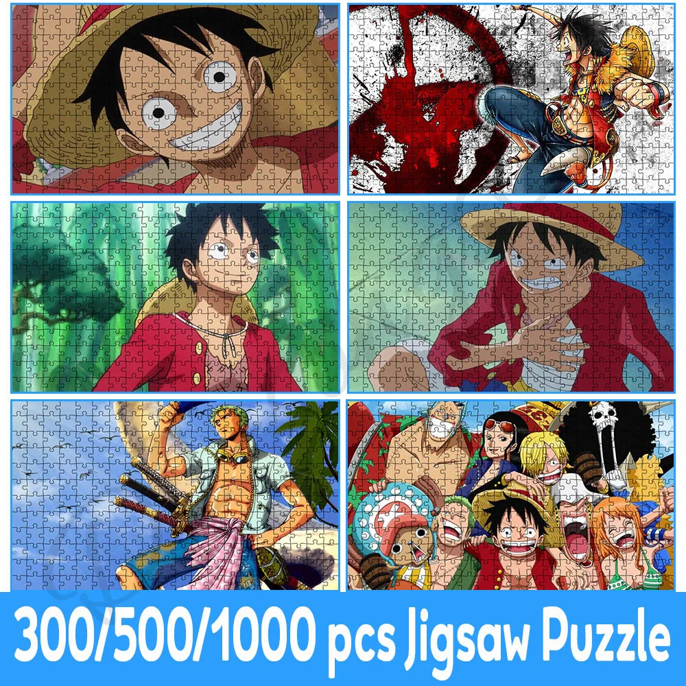 

One Piece Paper Puzzles Stress Japanese Comic Pictures Relief Toys Early Childhood Education Decompression Birthday Gifts