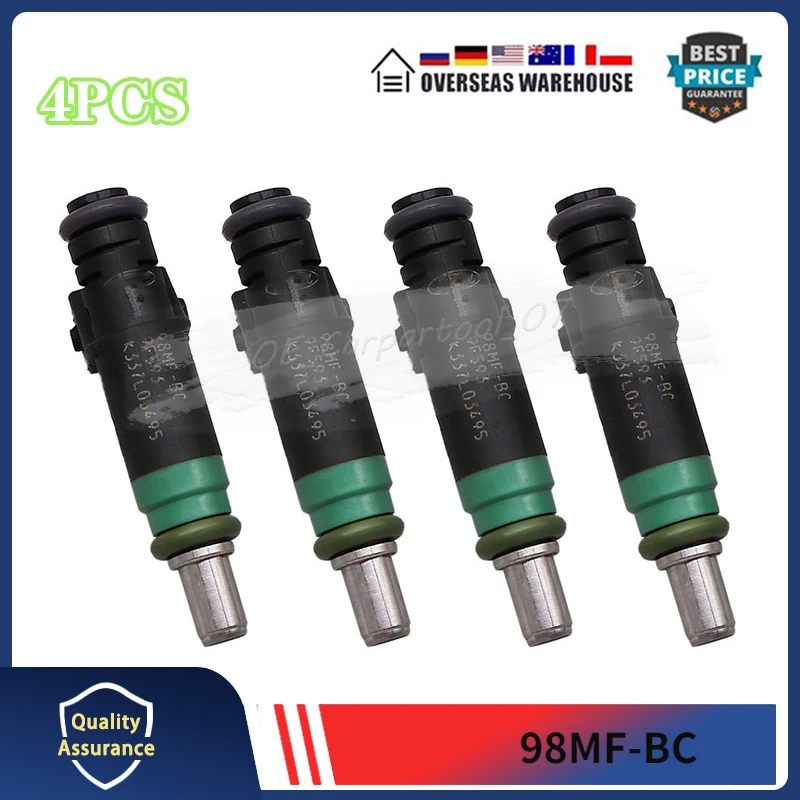 

Set Of 4 Fuel Injectors Fits For Ford B-MAX C-MAX Fiesta Focus Fusion Mondeo Puma 98MF-BC