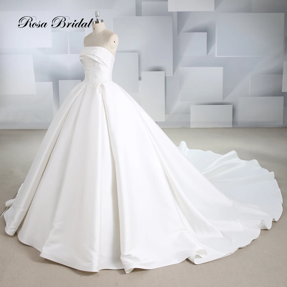 Свадебное платье ROSA BRIDAL сатин бисер