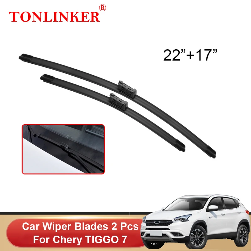 

TONLINKER Car Front Windscreen Wiper Blades For Chery Tiggo 7 2016-2019 2020 2021 Car Accessories Wiper Blade Brushes Cutter