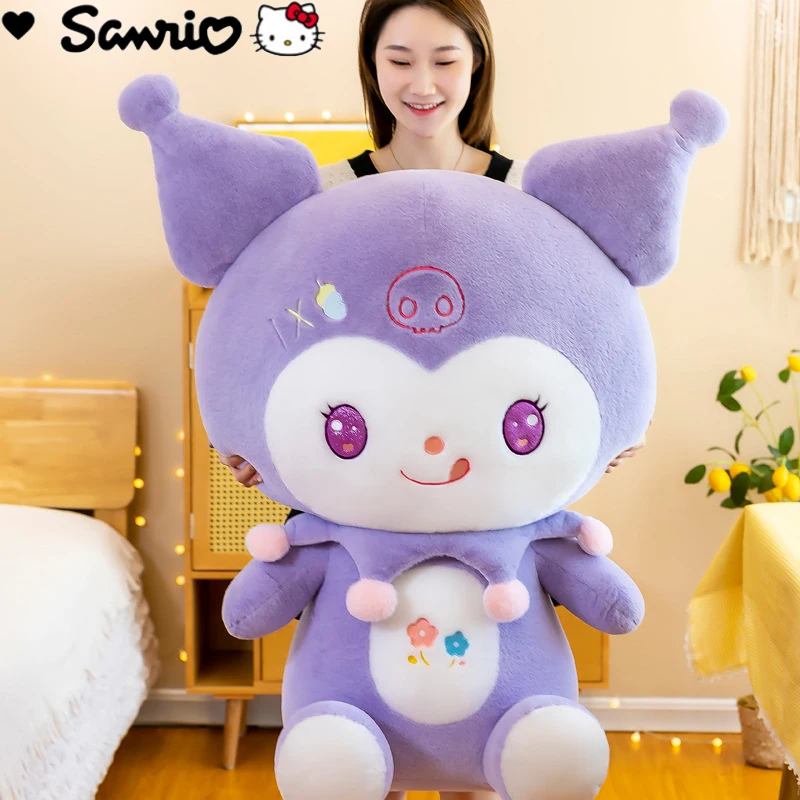 

Sanrio Kulomi Rabbit Fur Doll Plush Throw Pillow Toy Bedside Pillow Sleeping Home Decor Men and Women Birthday Gifts about 25cm