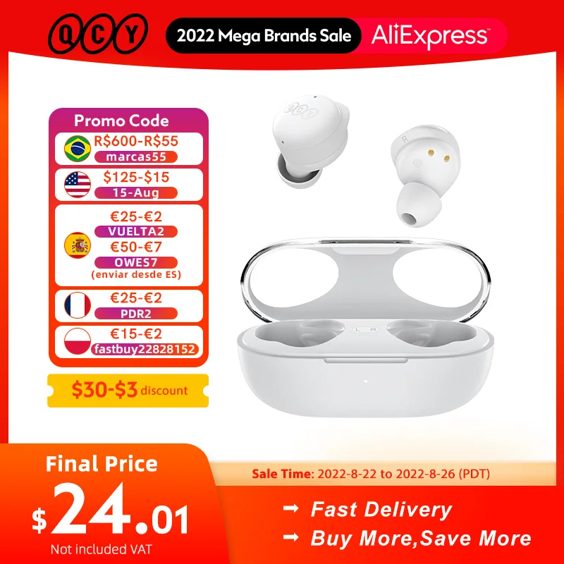 QCY T17S Беспроводные наушники Наушники Bluetooth 5 2 TWS Qualcomm aptX Audio Earbuds 4 Mic HD Call Headphones IPX5 |