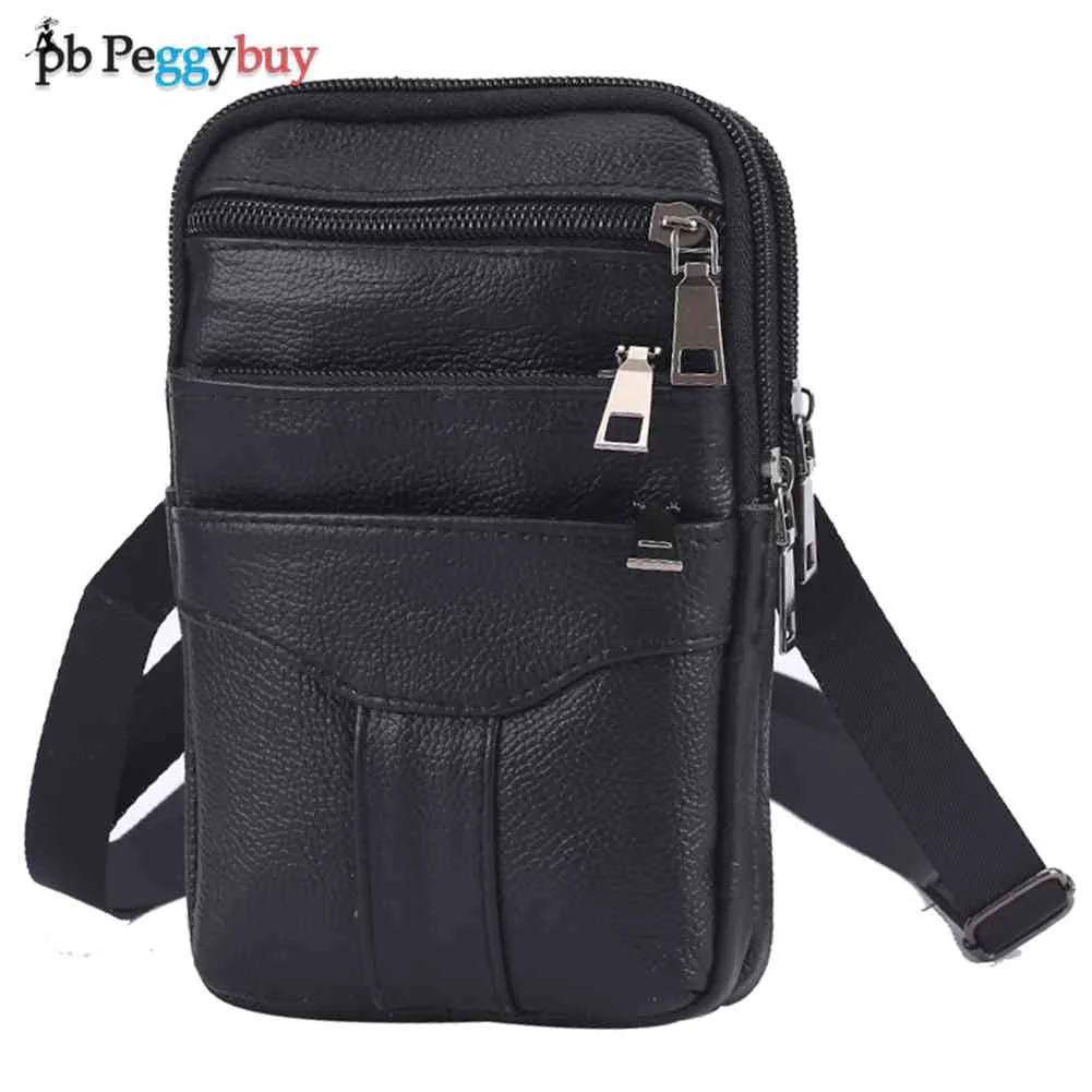 Забавная поясная сумка для мужчин модная кожаная уличная через плечо сотового