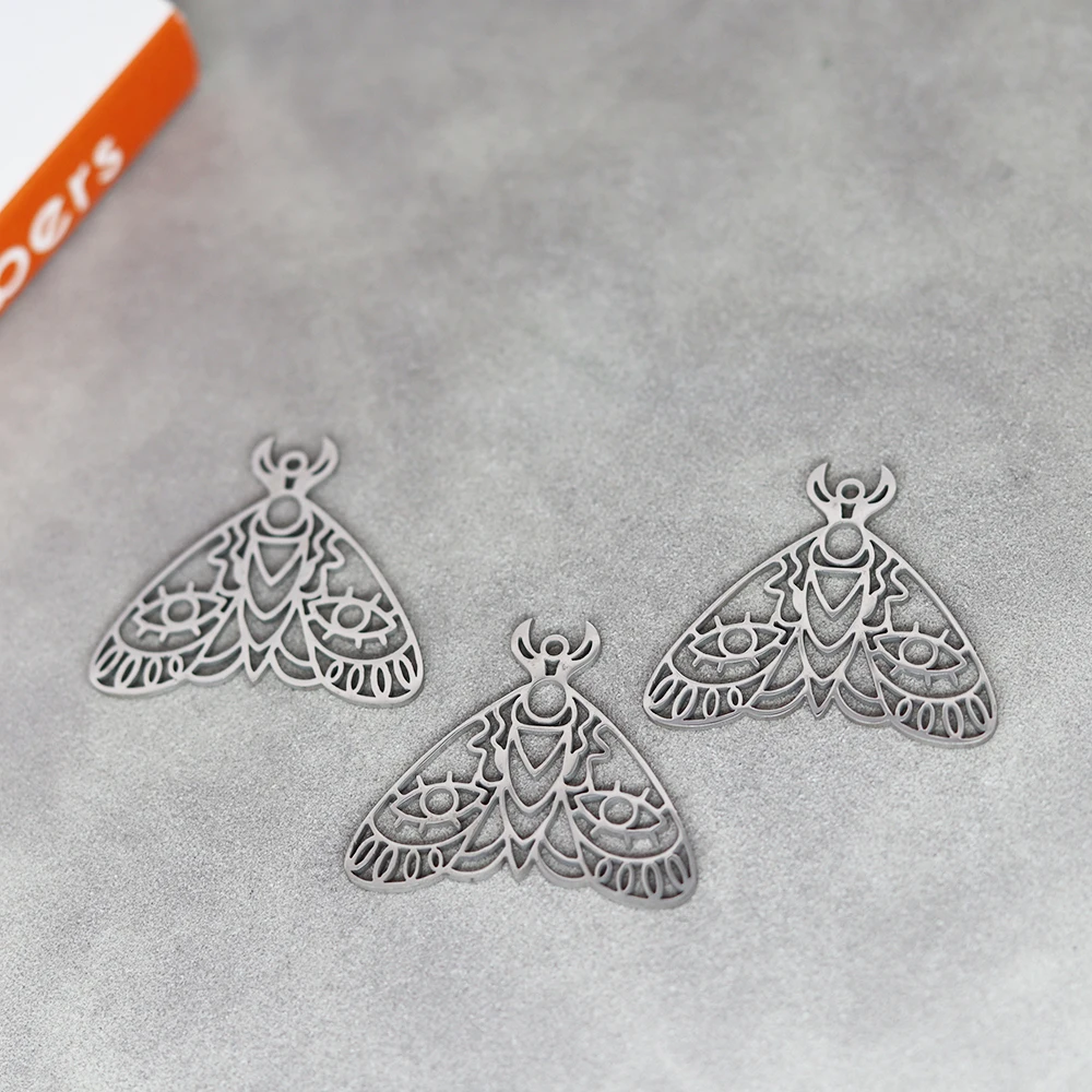 

3pcs/Lot Stainless Steel Hollow Geometric Moth Eyes Accessories Findings For Fashion Jewelry Making DIY Handmade Craft