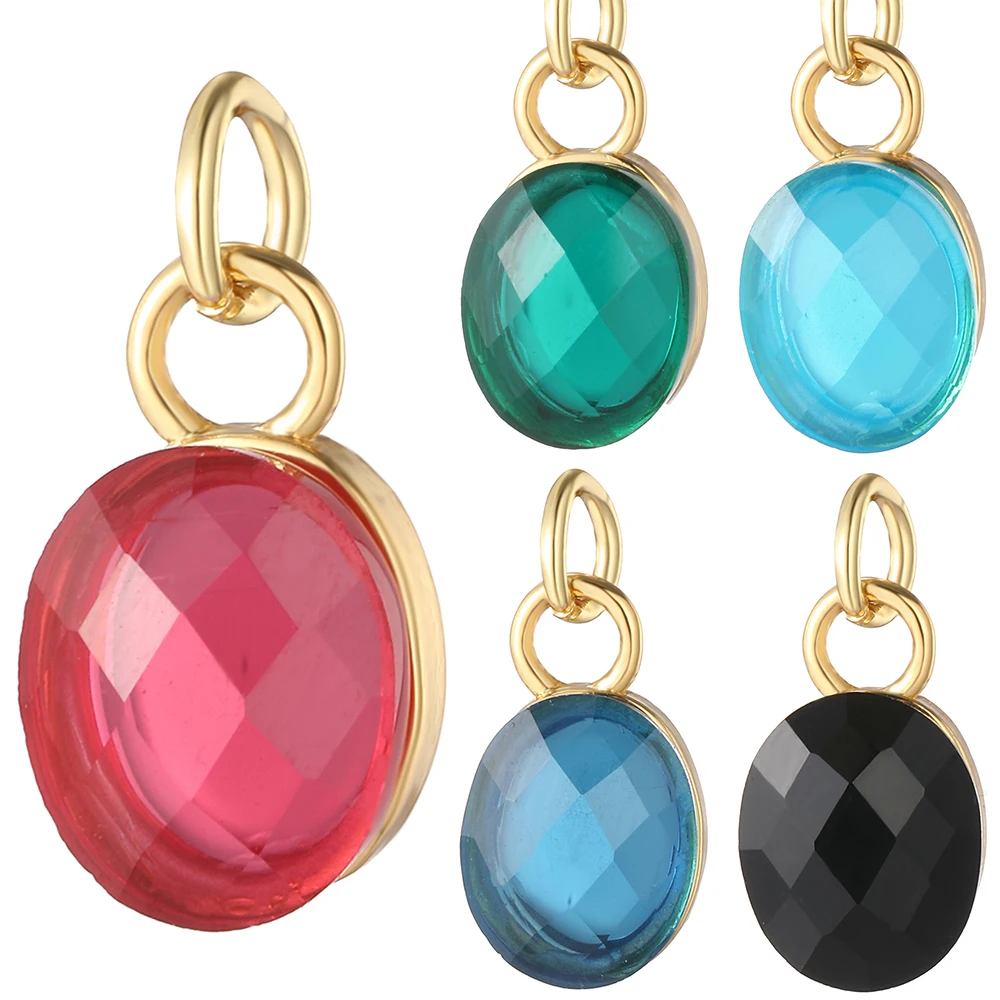 

Большие циркониевые подвески в стиле бохо с кубическим цирконием, зеленые, красные, синие Подвески для изготовления ювелирных изделий, золо...