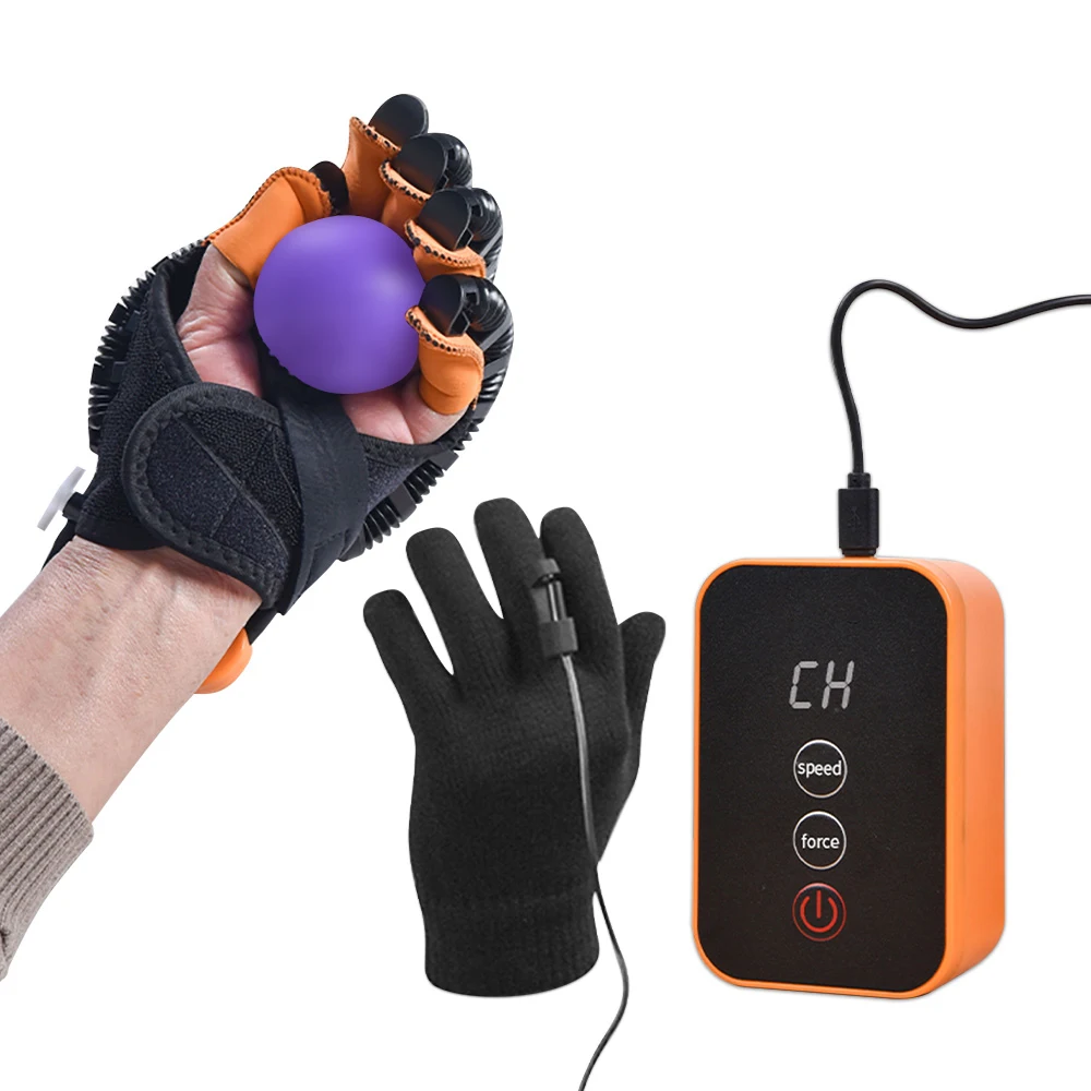 

Hand Stroke Recovery Equipment Hemiplegia Finger Rehabilitation Trainer Cerebral Infarction Training Robot Gloves USB Chargeable
