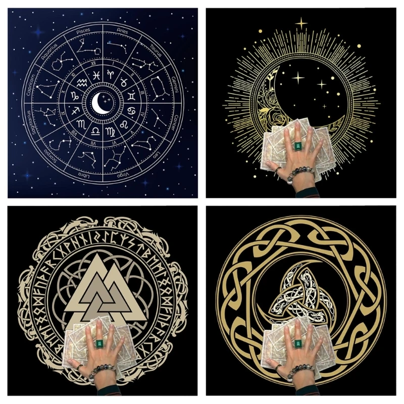 

Tarot Tablecloth Square Altar Cloth Tarot Card Tablecloth Tarot Cards Table Napkins Board Game Astrology Oracles Pad H8WC