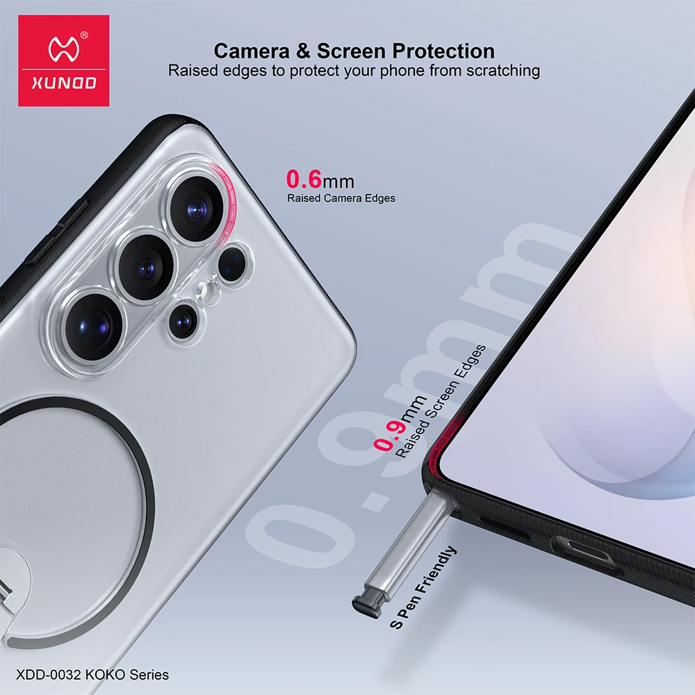 Фото Магнитный чехол XUNDD для Samsung S26 Ultra серии KOKO с регулируемым кольцом-подставкой, противоударный, с защитой от отпечатков пальцев и падений №4