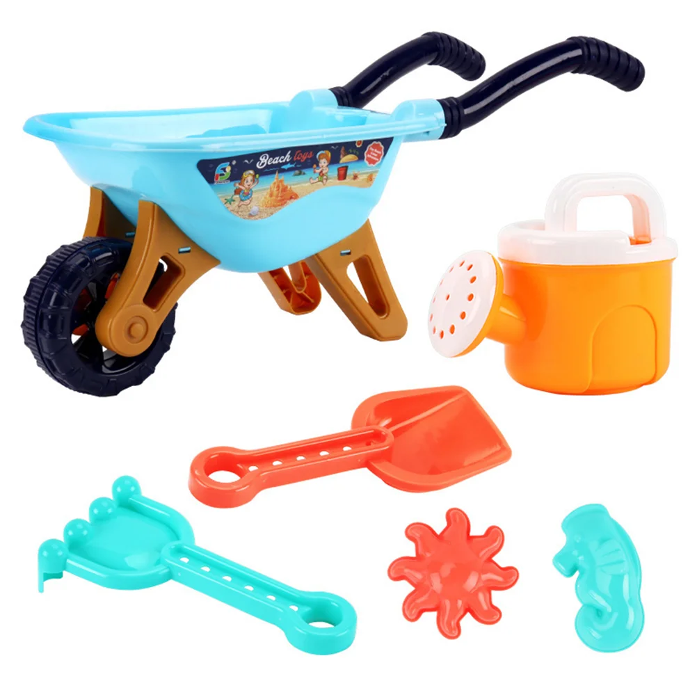 

Beach Toy Stroller Sand Child Kids Summer Toys Digging Playset Plastic Seaside Mini Animal Wagon