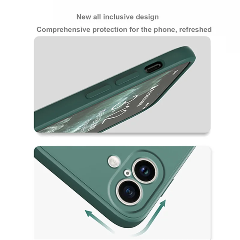 Luxury Original Liquid Silicone For iPhone 16 Pro Max 15 14 13 12 11 Mini Plus X XR 7 8 colorful fashion Cover