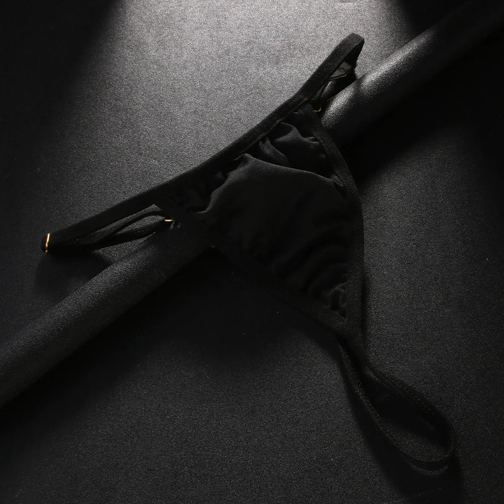 Stonefans Fashion Red Crystal Heart Thong Back Waist Jewelry for Women Sexy Black Choth Panties Body Chain Accessories