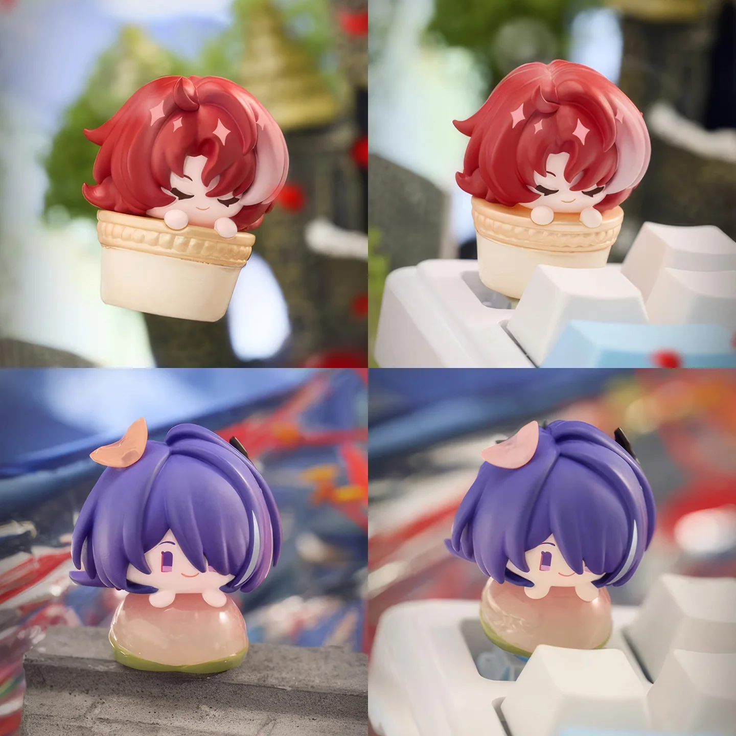 Фото Игровая фигурка-сюрприз Honkai Star Rail, серия 2: скульптурный кейкап с персонажем для механической клавиатуры, Кавказ, Серебряный Волк, для рабочего стола №2