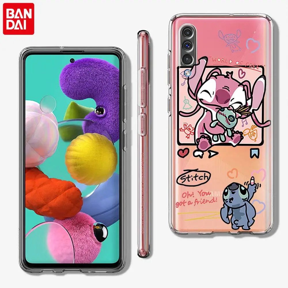 Прозрачный мягкий чехол Lilo Stitch для Samsung Galaxy A50 A70 A30 A10 A40 A12 A51 A52 A71 A72 A20s A20e A21s