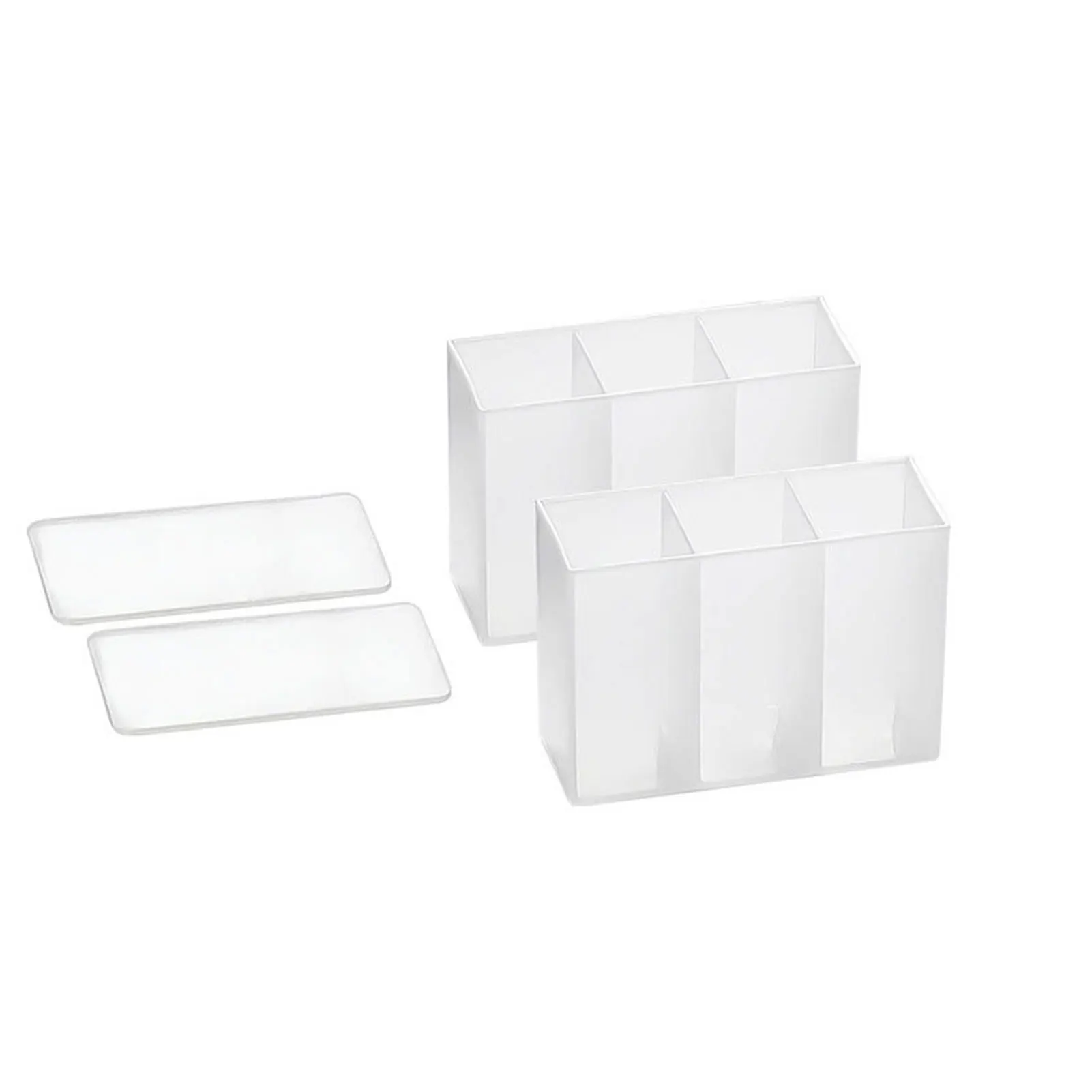 

3 шт. настенные разделители для хранения, прочный стойкий держатель для кистей для макияжных кистей, помады C44