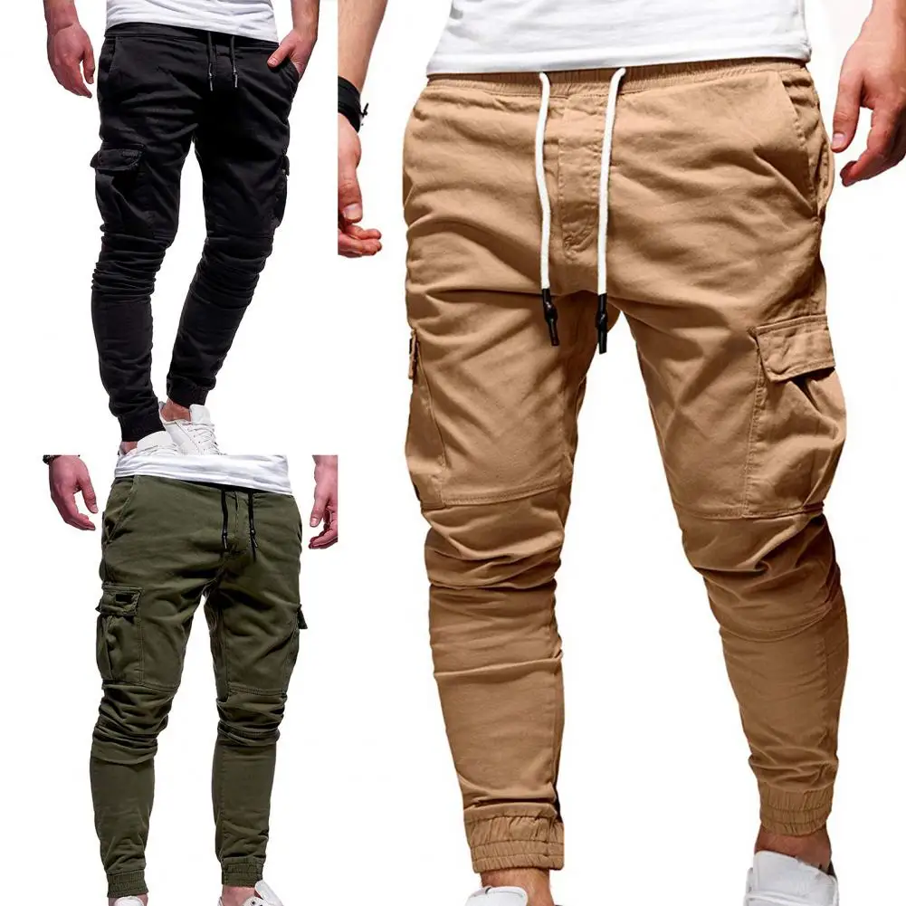 

Casual Sweatpants Fashion Trousers Solid Color Solid Color Multi Pockets Pants Mid Rise