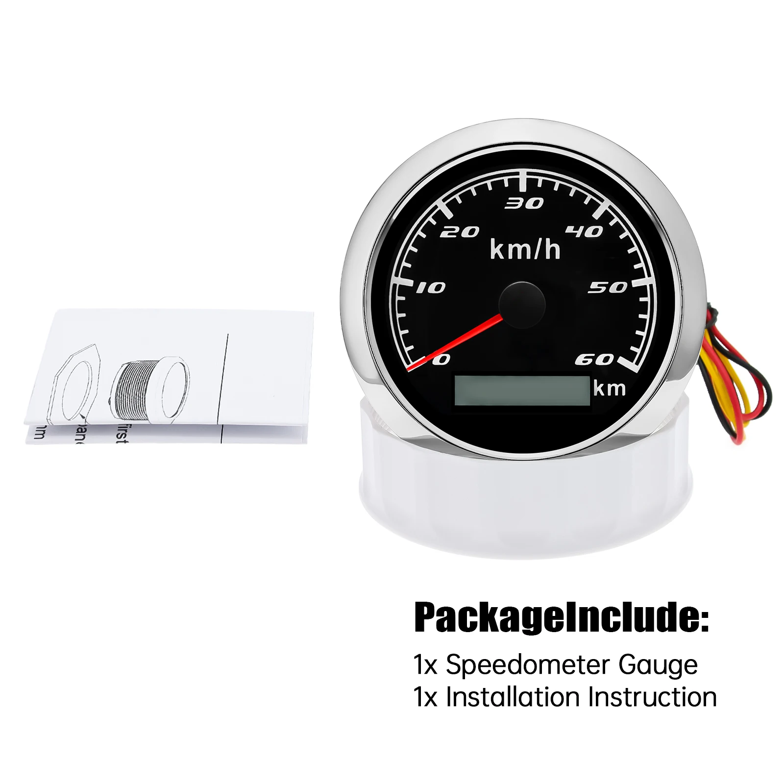 Изготовленный на заказ универсальный 85-мм GPS-спидометр, цифровой датчик 30 60 120 200 км/ч, одометр для морской лодки, автомобиля, квадроцикла с GPS-антенной, красный светодиод