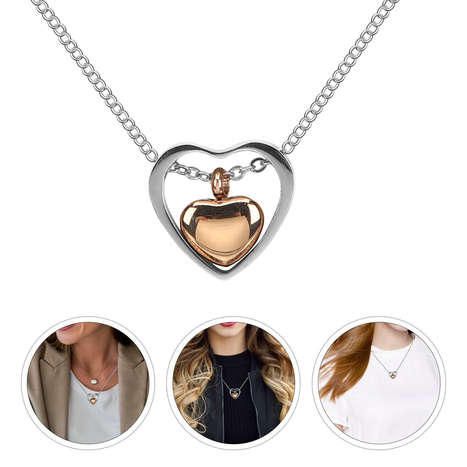 

Urn Necklace Women Heart Keepsakes Ashes Locket Womens Cremation Pet Memorial Jewelry