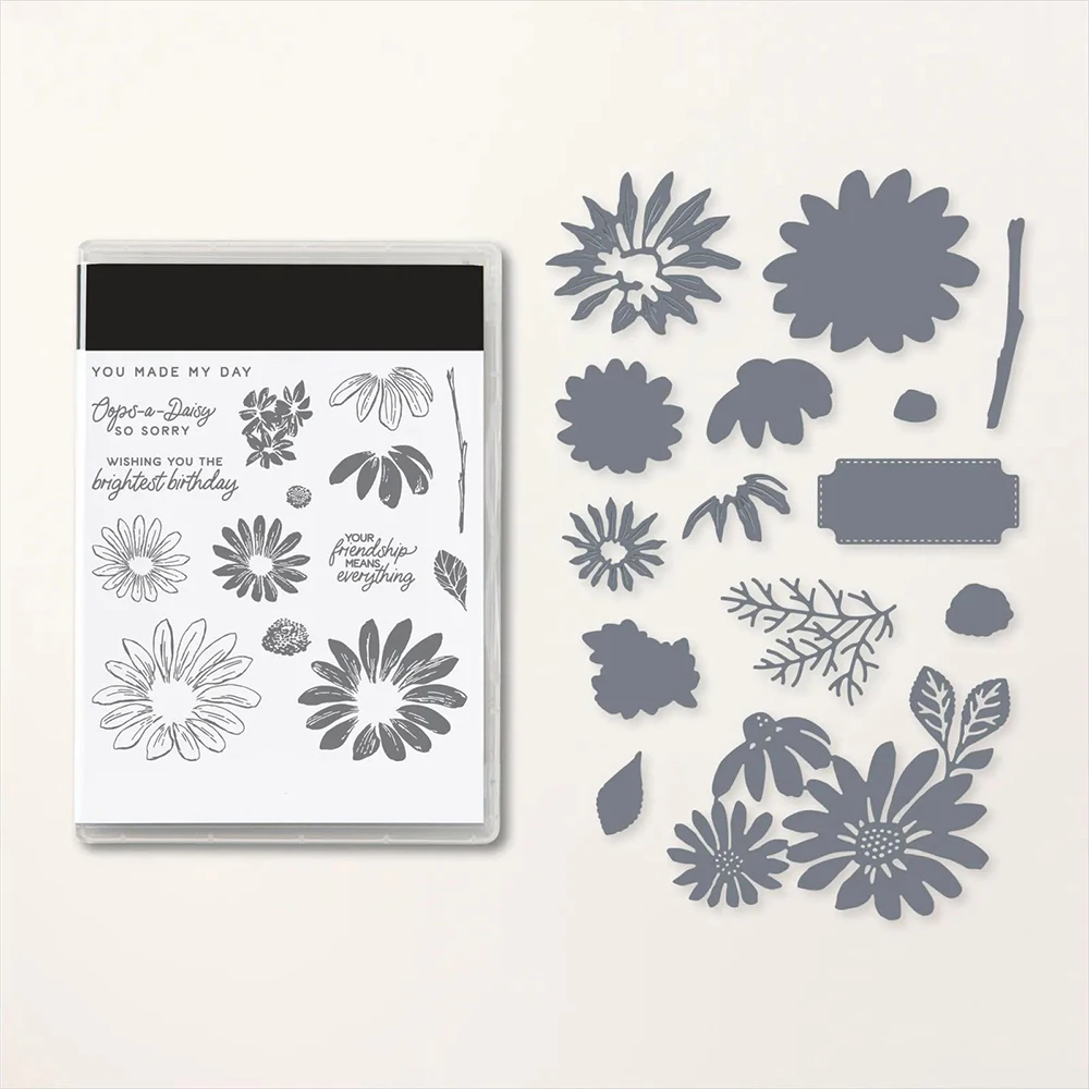 

New Arrival flowers Metal Cutting Dies Sets and Clear Stamps for DIY Scrapbooking Card Crafts Making Photo Album Decor