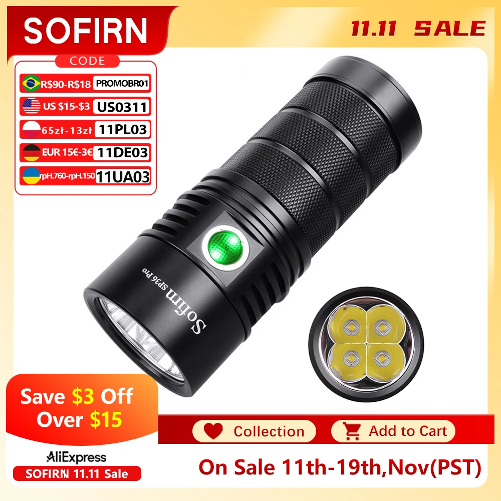 

Sofirn SP36 Pro Anduril 4*SST40 фонарь