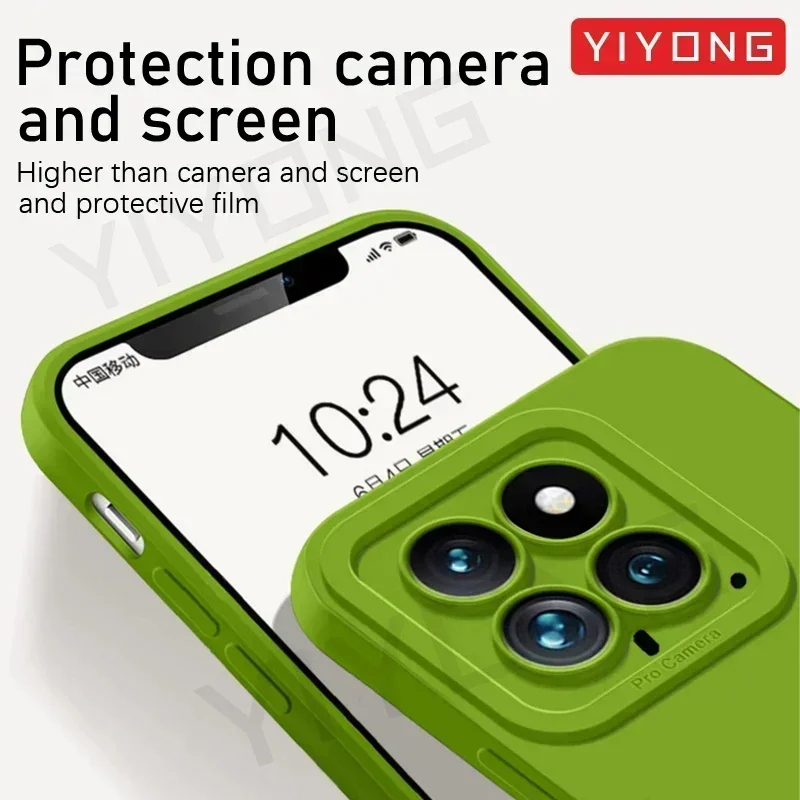 Чехол для Mi14 YIYONG Silky Soft Liquid Silicone Cover Xiaomi 14 15 13 Lite Mi 13T Xiomi Ultra Mi13 Mi15 Pro Xiaomi14 Чехлы