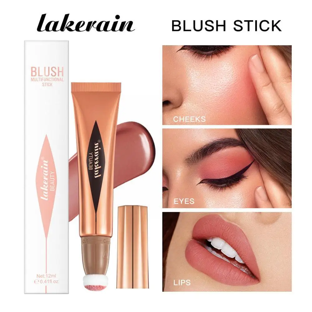 

Face Liquid Blusher Natural Cream Cheek Eye Tint Peach Blush Multi-use Contour Makeup Cosmetic Brighten Cheek Stick Blush V3N7