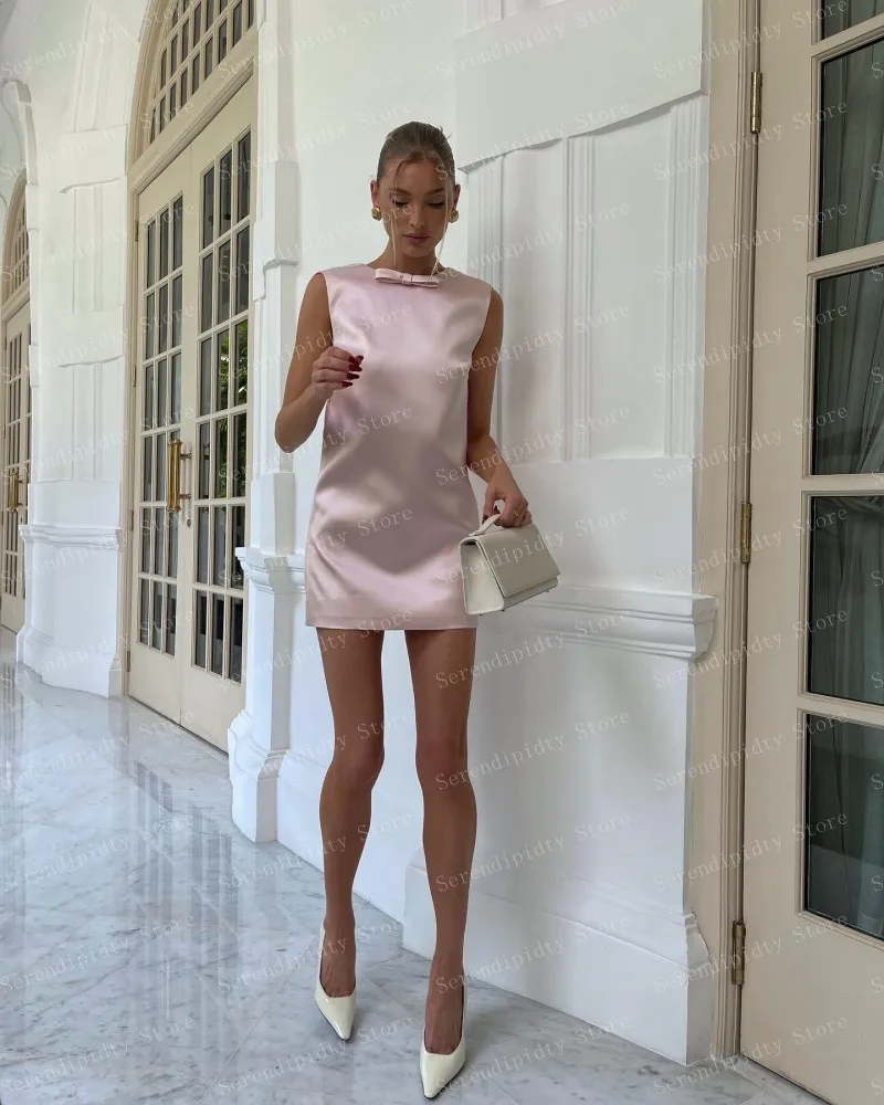 Детское розовое платье с круглым вырезом мини-платье индивидуальный пошив