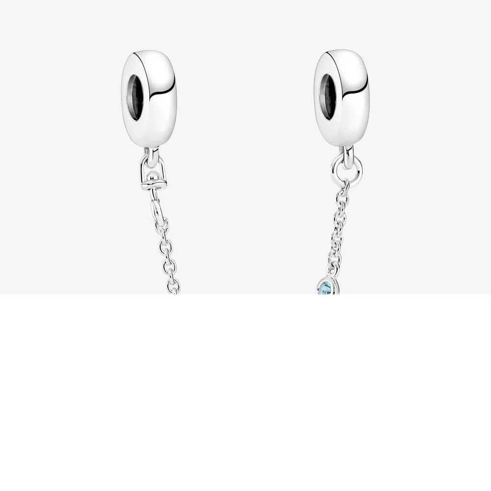 

2022 Summer High Quality Jewelry Triple Blue Stone Safety Chain