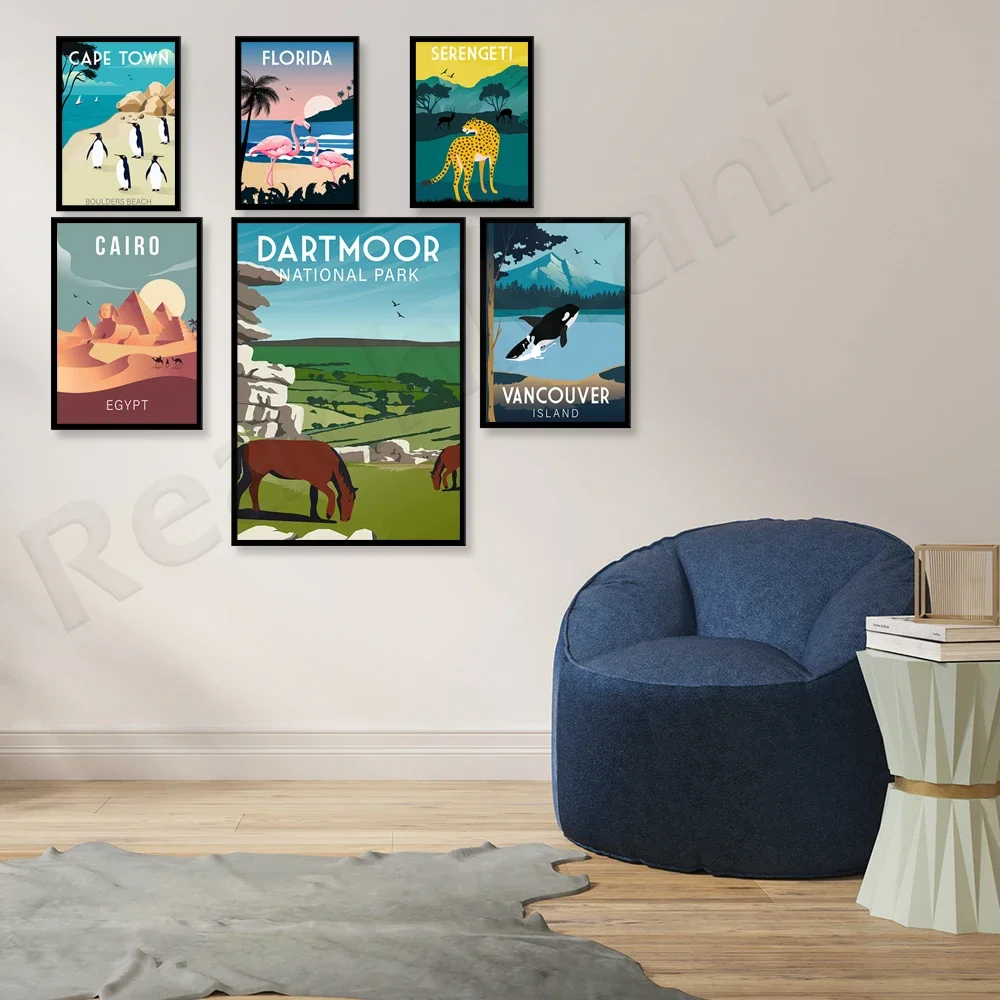 Дорожные постеры Дартмоор Остров Ванкувер Кейп-Город Ключевый Запад Флорида