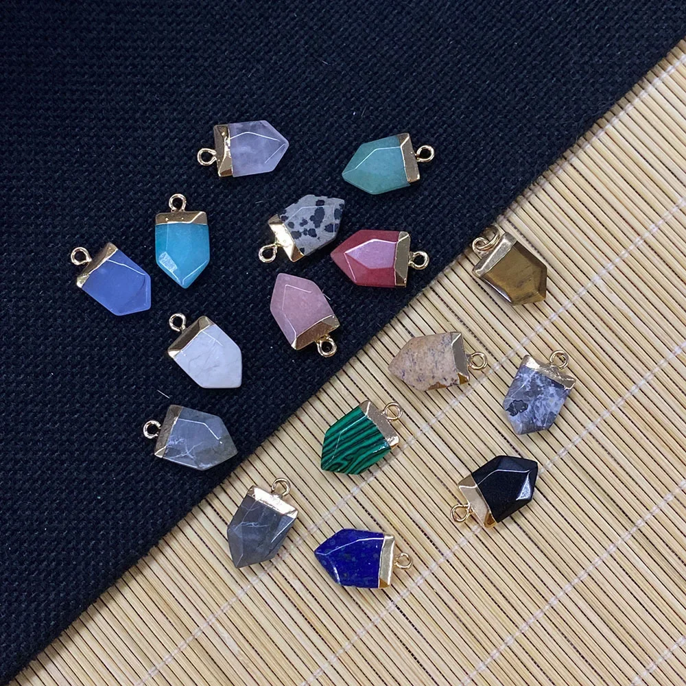 Секция из натурального камня зеленый кулон Dongling 11x20 мм в форме пули плоская