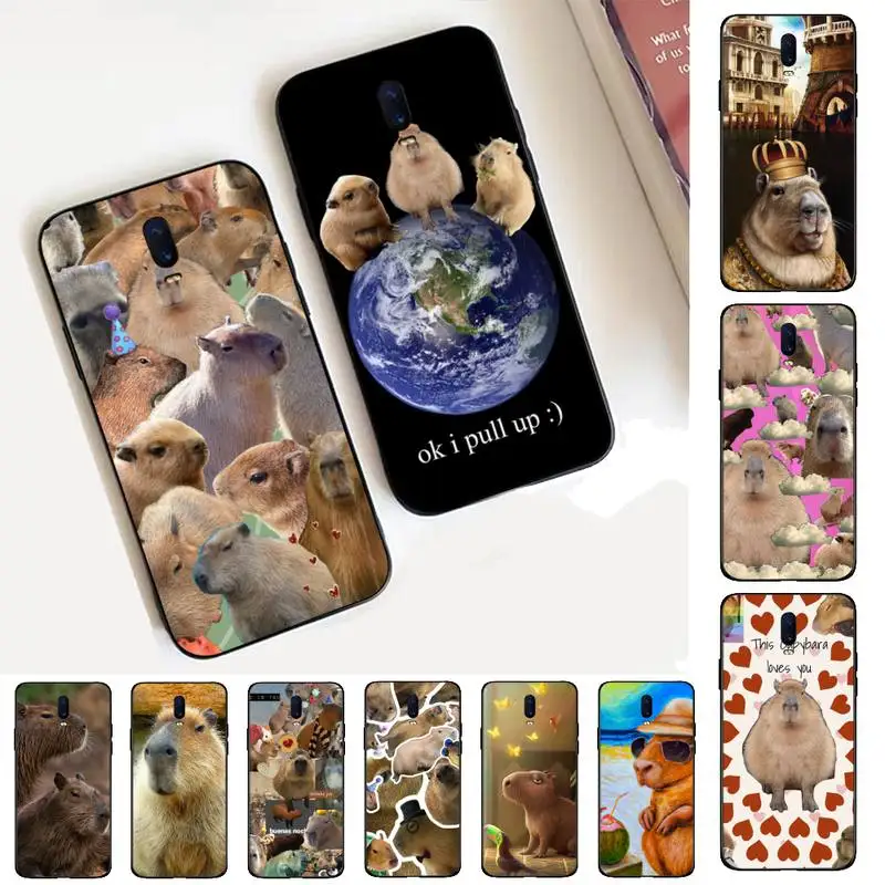 

Cute cartoon animal Capybara Phone Case for Vivo Y91C Y11 17 19 17 67 81 Oppo A9 2020 Realme c3