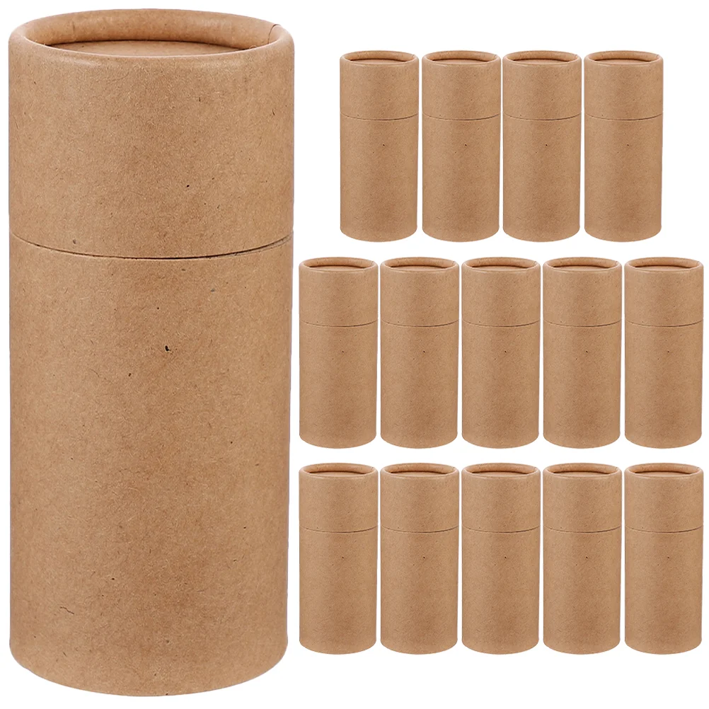 

15Pcs Essential Oil Bottle Packaging Box Packing Box With Lid Tea Leaf Paper Jar Storage Tube