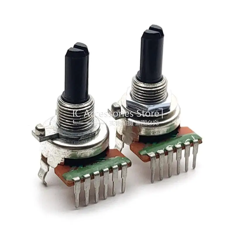 

1PCS 161 Type Potentiometer Dual A50K A503 Power Amplifier Volume Switch Single Row 6Pin Half Shaft Length 20MM