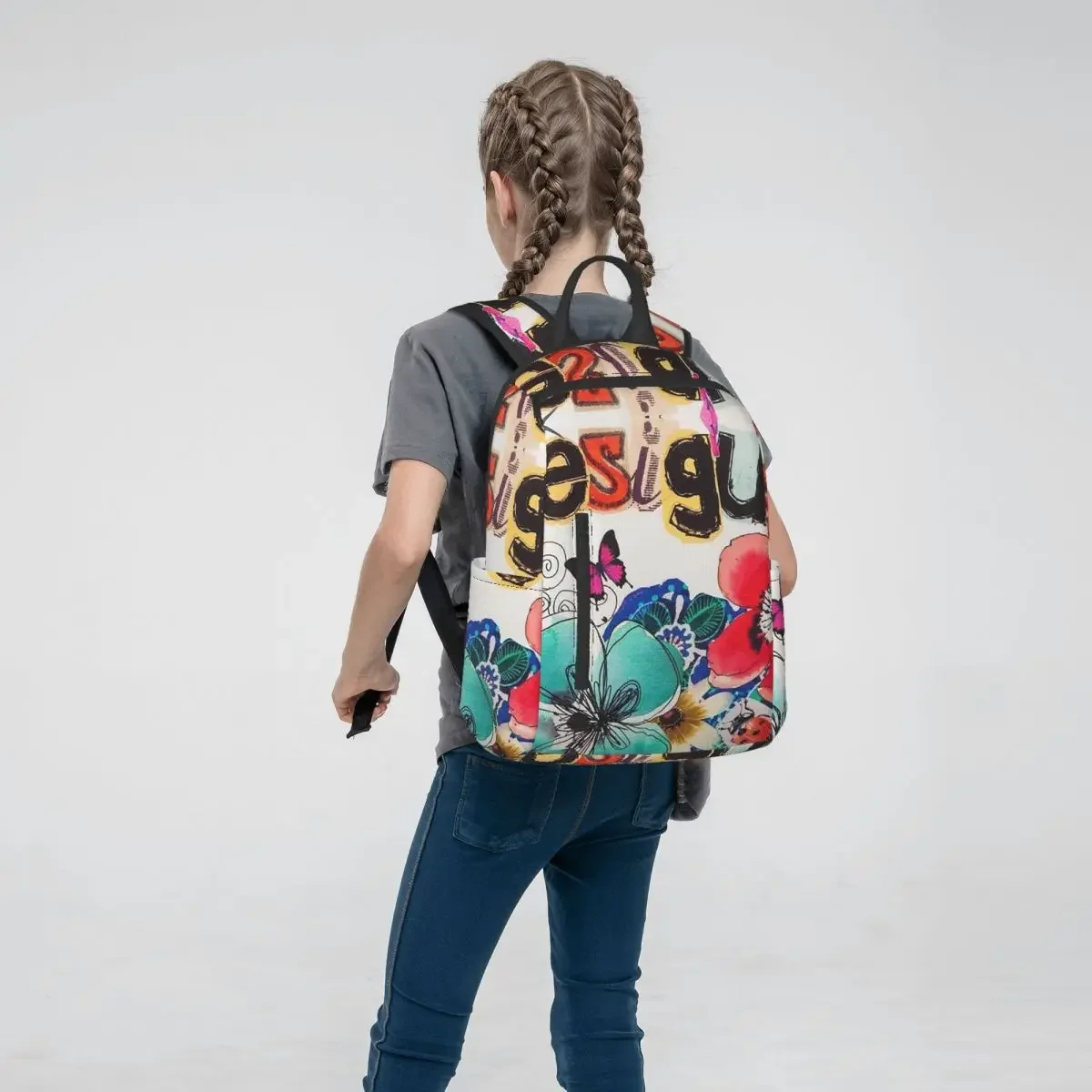 Фото Рюкзак Desigual для студентов, школьный ранец, походный/туристический рюкзак для мальчиков и девочек, модная сумка для книг, наплечная сумка №3