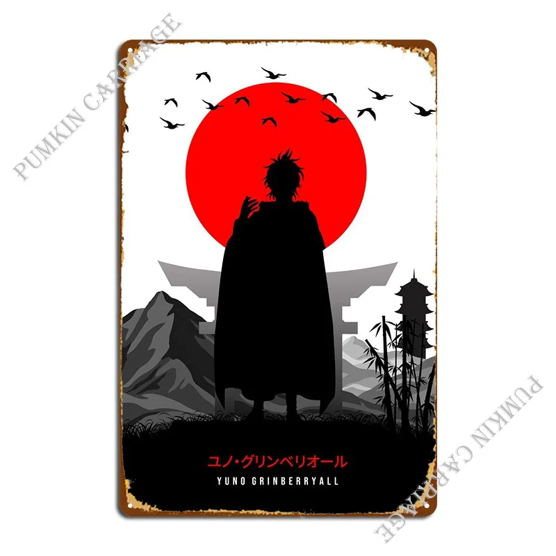 

Yuno Black Clover Metal Signs Pub Retro Plaques Garage Tin Sign Poster