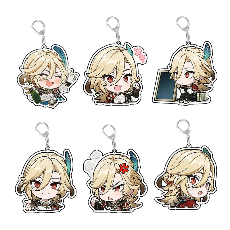 Брелок для ключей Genshin Impact акриловый рюкзак Kawii подвески милая сумка кулон