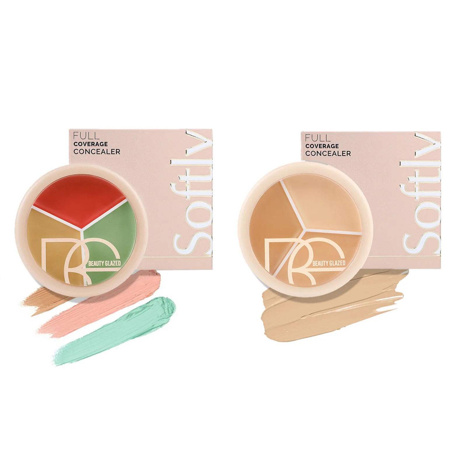 

Concealer Contouring Palette 3 Colors Long-Lasting Cream Concealer Contouring Palette Face Contouring Color Corrector Palette