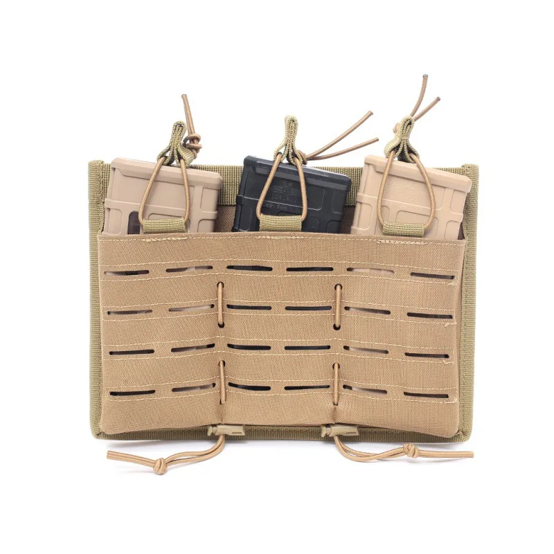 

Tactical Molle Triple Magazine Pouch for M4 M14 M16 AK AR Rifle Laser Cut Military Airsoft Mag Holster Shooting Accessories