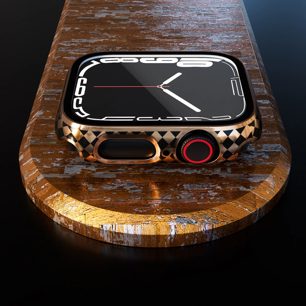 

Стекло + крышка для Apple Watch Чехол 45 мм 41 мм iWatch аксессуары защита для экрана Apple watch Серия 7