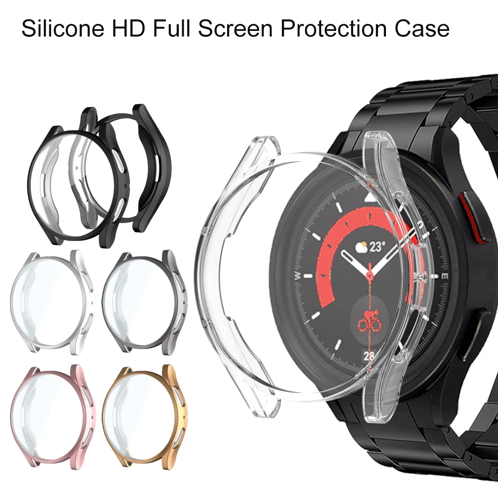 

Защитный чехол для Samsung Galaxy Watch 5 44 мм 40 мм SM-R900 R910/Galaxy Watch 4, силиконовые защитные чехлы HD на весь экран