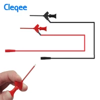 cleqee p1511b 2mm female plug to internal spring test hook probe awg test lead kit can connect the digital multimeter probe