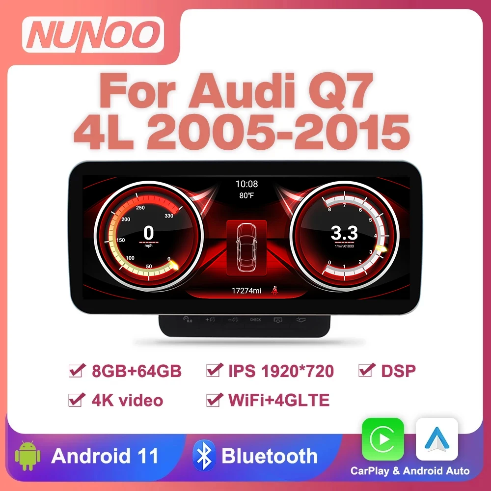 

Android 11 CarPlay Radio For Audi Q7 4L 2005-2015 MMI Car Multimedia Player IPS Touch Screen 8+64GB Navi GPS 4G WiFi DSP