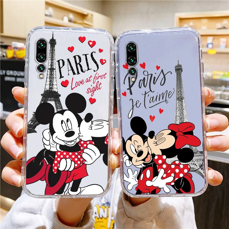 

London Luxury Mickey Minnie Transparent Cover Phone Case For Xiaomi Redmi K50 K40 Gaming 10 10C 9AT 9A 9C 9T 8 7A 6A 5 5G Armour