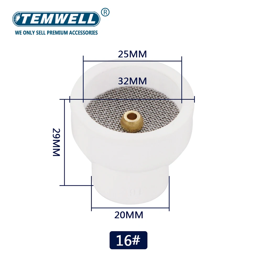 12# 14# 16# 24#White Ceramic Nozzle Alumina Cup For WP9/20/17/18/26 Tig Welding Torch #12/14/16/24 Ceramic White TIG Welding Cup