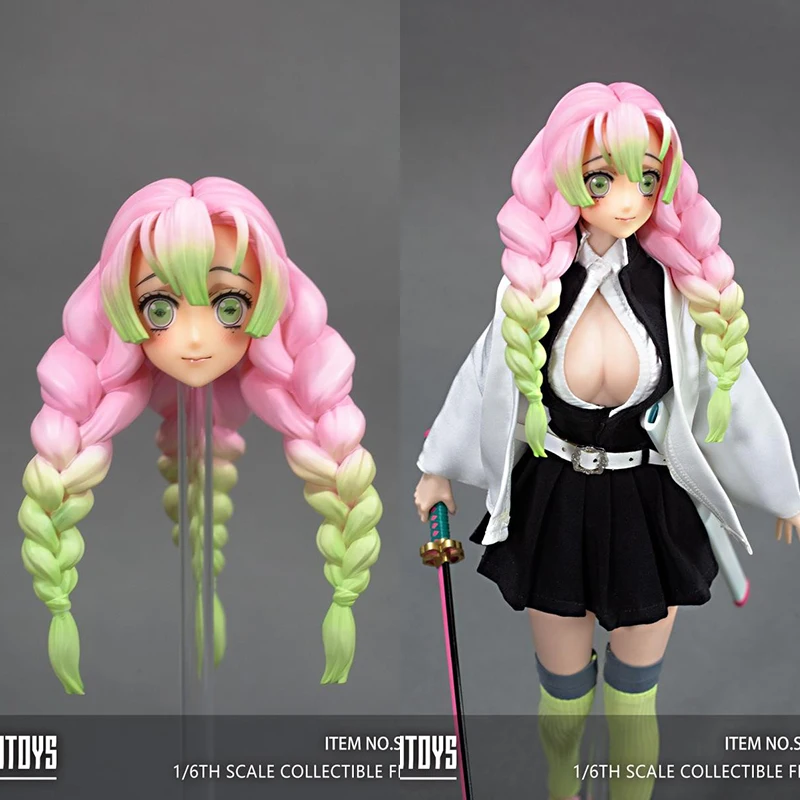

SIPATOYS SIP004 1/6 Scale Breath of flower Kanroji Anime Girls Head Sculpt Clothes with Weapon for 12'' Body Model For Fans