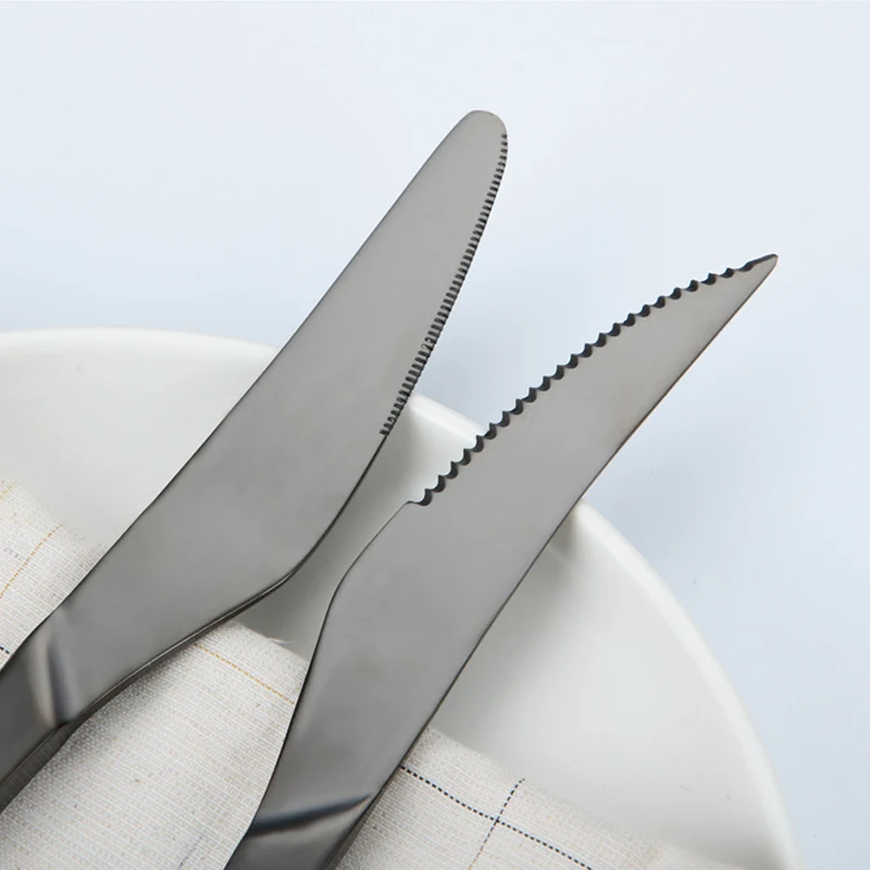 Tableware Sets Stainless Steel Cutlery Set 24 Piece Silverware Dinnerware Full Dinner Complete Service Utensil |